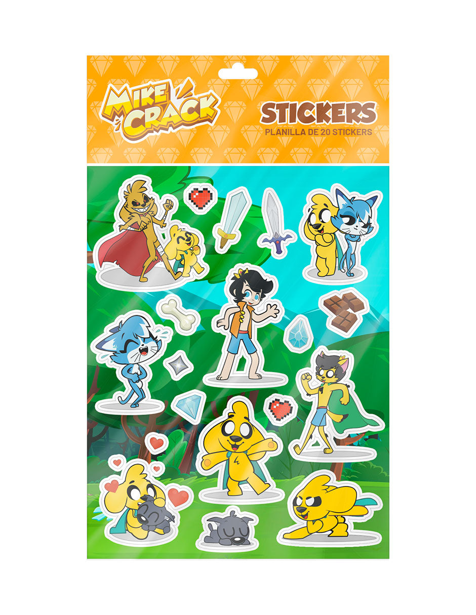 Planilla con 20 Stickers – Mikecrack Tienda Oficial